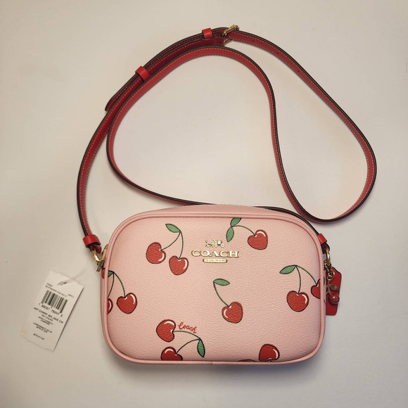 Coach Handbags - NWT Coach CE655Camera Bag Mini Jaime Cherry Heart Print Valentine's Day